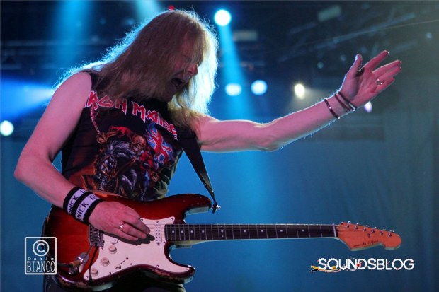 janick gers Iron Maiden foto @ Rock In Idro, 1 Giugno 2014 - by Paolo Bianco