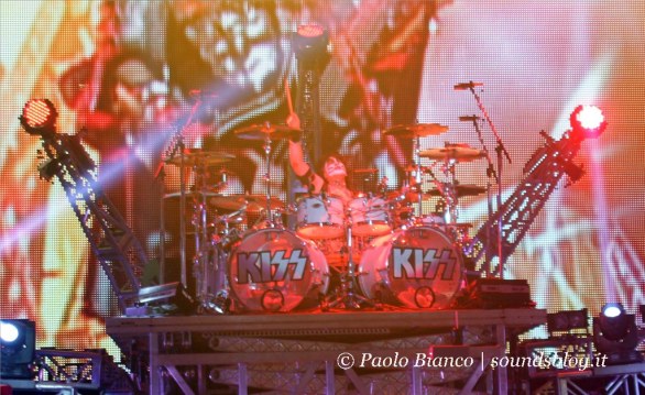 Eric Singer Kiss concerto Forum Assago, Milano, 18 Giugno 2013. Foto di Paolo Bianco